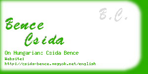 bence csida business card